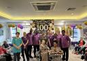 Daphne Farmer celebrates her 100th Birthday with the team from Ridley Manor