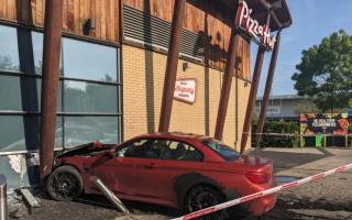 Pizza Hut in High Wycombe open for business after dramatic crash