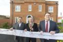 Stephen Wicks, Inland Homes chief, mayor Cllr Alistair Pike and Andrew Brooks, MD of Bewley Homes
