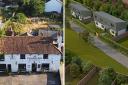 Plough Inn (left) cannot be turned into housing. New homes in Wycombe planned (right)