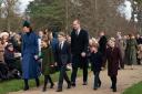(left to right) The Princess of Wales, Princess Charlotte, Prince George, the Prince of Wales, Prince Louis and Mia Tindall attending the Christmas Day morning church service at St Mary Magdalene Church in Sandringham, Norfolk.