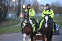 Officers from Thames Valley Police's mounted unit last week