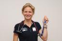 GP Lena Poulton with her world triathlon silver medal. Picture: Ann Priest