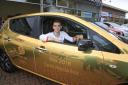 IN PICTURES: Olympics star Max Whitlock visits Bucks to pick up new gold car