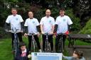 Cycling team pedalling to Holland for cancer charities