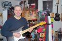 Steve Busby with a V6MRBK Vintage Guitar, part of the ICON series, which will be featured on the evening 