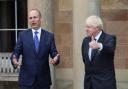 Prime Minister Boris Johnson (right) and Taoiseach Micheal Martin ahead of a meeting at Hillsborough Castle during the Prime Minister's visit to Belfast on August 13, 2020 (Brian Lawless/PA Wire)
