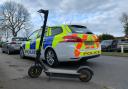 Officers retrieved the e-scooter from the middle of the road