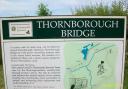 Information board at Thornborough bridge
