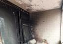 Photo reveals extent of damage after fire rips through flat