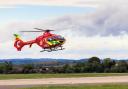 Air ambulance attends after two men are injured in 'serious' crash