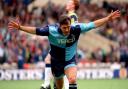 Simon Garner scored in Wycombe's 4-2 win over Preston to secure promotion to the Second Division (now League One) in 1994. It was the first time Wycombe had reached the third tier of English football