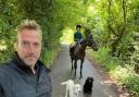 Ben Fogle with his dogs in Bucks