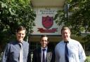 Trainee teachers, from left to right, Jeremie Tomlin, Dan Goodge and Tom Price.