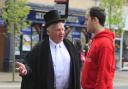 Cllr Pearce speaking to a Vote Leave campaigner at last week's mayor making ceremony