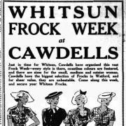 An advert for Whitsun Fashions 1936