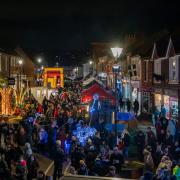 A previous Christmas light switch on in Princes Risborough