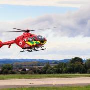 Air ambulance attends after two men are injured in 'serious' crash