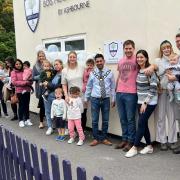 Parents and children at the Bois Moor Montessori school's opening last year