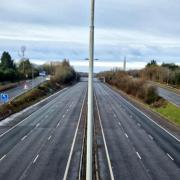 The empty motorway after the fatal crash