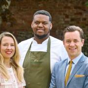 Head chef Jermaine Harriott (middle) with co-owners Margriet Vandezande-Crump and Daniel Crump