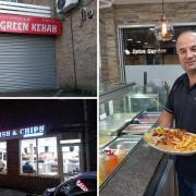 Halil 'Harry' Olgar (left) owns three businesses in the High Wycombe area. Two include Zem Kebab (bottom left) and Holmer Green Kebab (top right)