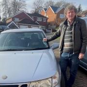 Per Lutteman with his 1999 Saab