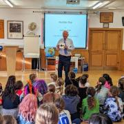 Johnny Ball visits High March School in Beaconsfield