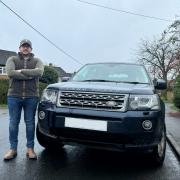 Gary Cooper with his Land Rover Freelander