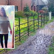 Karen Yexley said she now has to take her bins down a muddy footpath to be collected after changes by Buckinghamshire Council