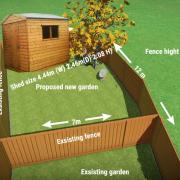 Plans for the garden extension, which was refused