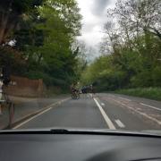 The two men were seen riding a horse and cart in Chalfont St Peter on April 16