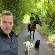 Ben Fogle with his dogs in Bucks