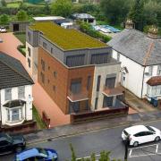 Plans for new block of flats with 'green roof'