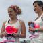 Cindy and Elle tell their story before starting the race Cindy and Elle tell their story before starting the race