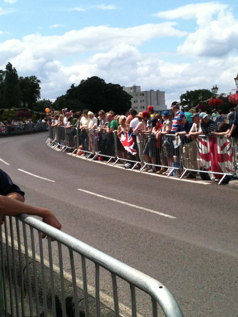 Kingston bridge waiting for bike race