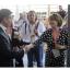 Deborah Mills meets Lord Coe - picture taken by Simon Tate