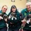 The puppies with Stokenchurch Dog Rescue staff
