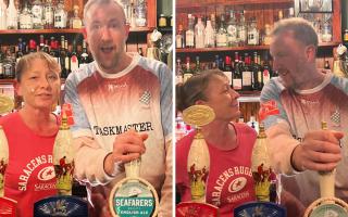 TV comedian spotted pouring pints in Bucks pub