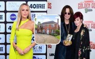 Amanda Holden (left) and Sharon Osbourne with her husband, Ozzy (right) have had a war of words in which the Osbourne's have referenced their Bucks-based home in a recent X post