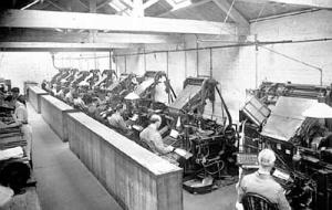 Typesetters at work