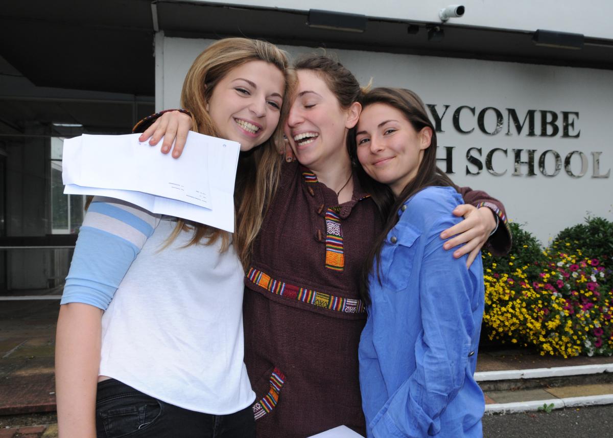 Wycombe High School A Level results - Emma Willett. Katie Vowles and Anna May