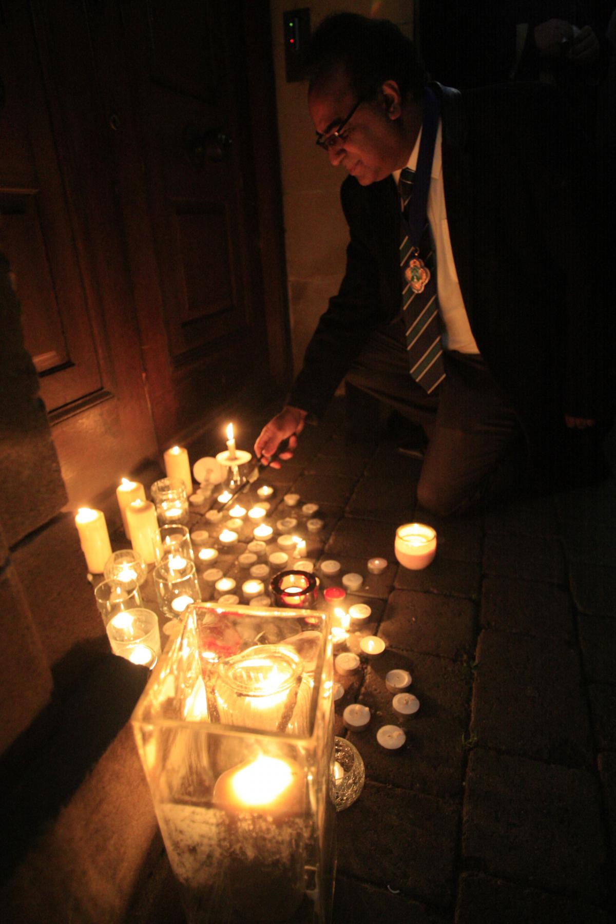 Paris vigil outside Wycombe District Council offices - ARM Images
