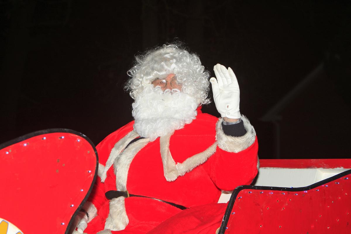 Santa makes an appearance at Beaconsfield Festival of Lights 2015. Picture by ARM Images.