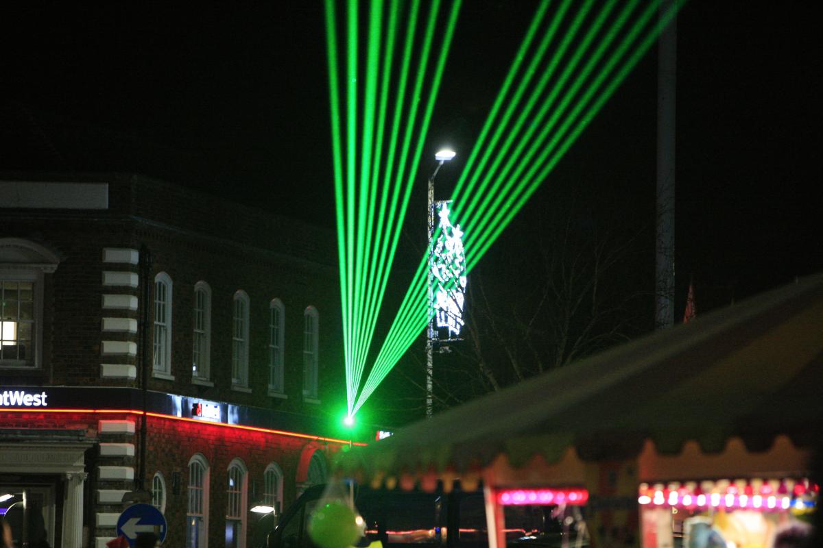 Laser light show. Beaconsfield Festival of Lights 2015. Picture by ARM Images.