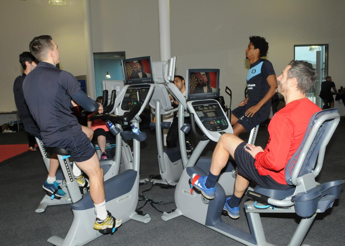 Wanderers train at Wycombe Leisure Centre