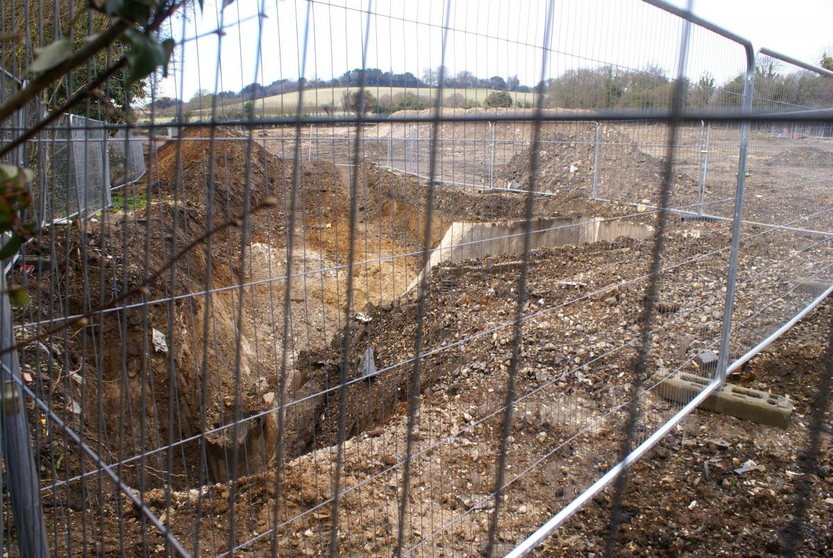 A view of the suspected bunker from outsite the site Photo Will Burton