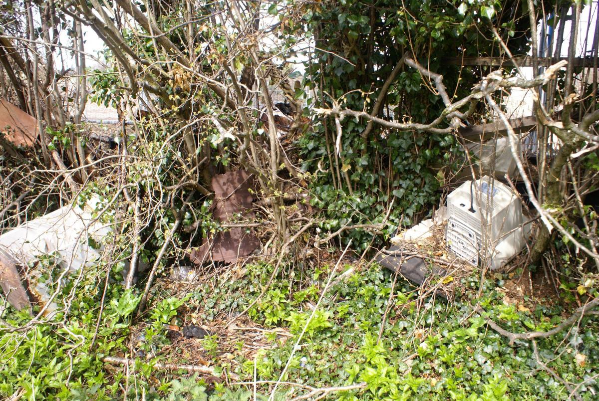Debris around the outside of the site Photo Will Burton