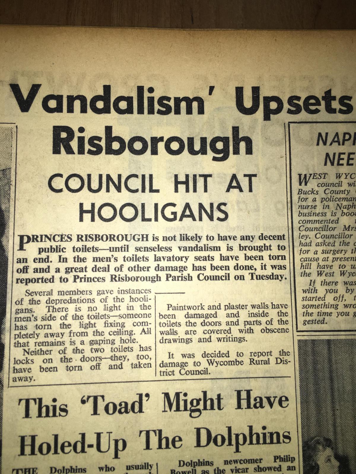 Vandalism in Princes Risborough