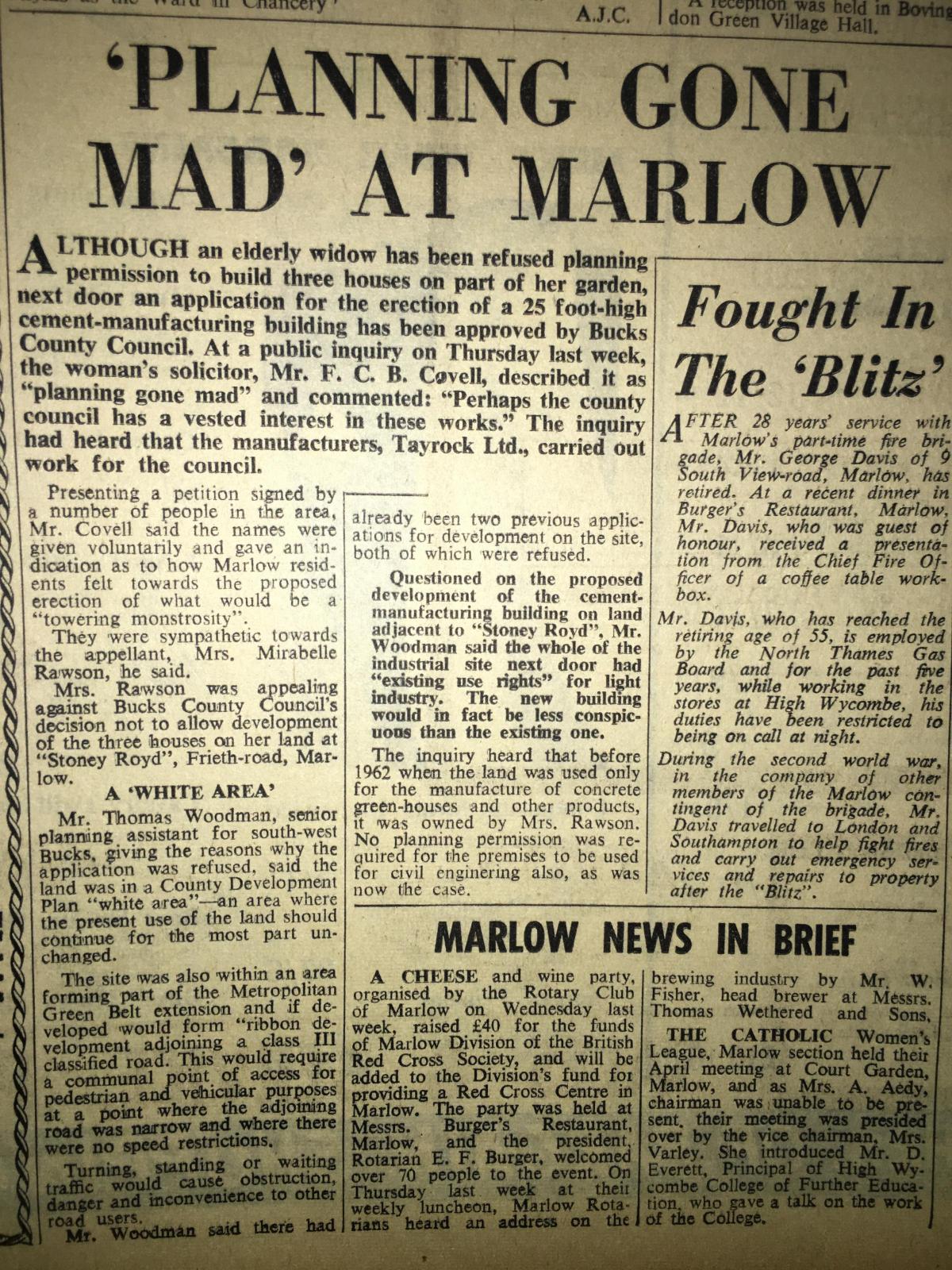'Planning gone mad' at Marlow
